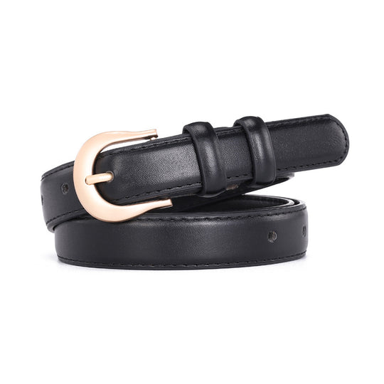LuxeLoop Women's Vintage Buckle Leather Belt