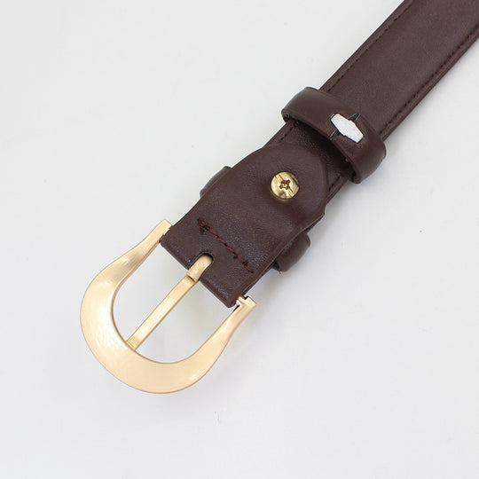 LuxeLoop Women's Vintage Buckle Leather Belt