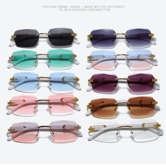 OceanView Women's Rimless Ocean Lens Sunglasses
